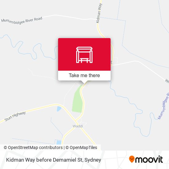 Kidman Way before Demamiel St map