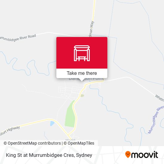 King St at Murrumbidgee Cres map