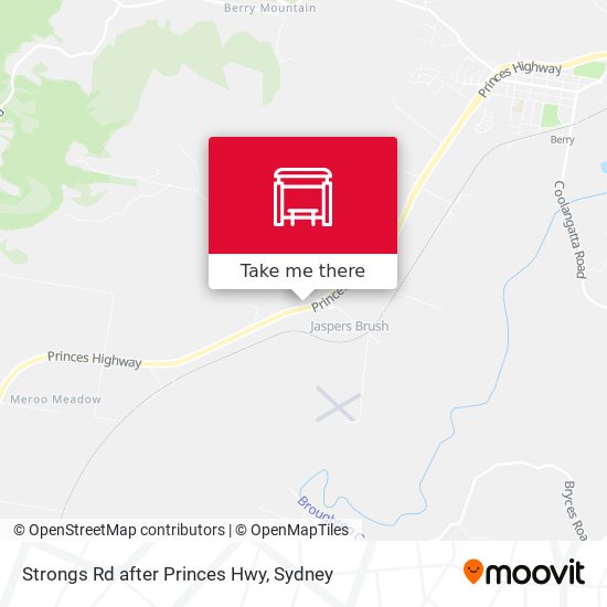 Strongs Rd after Princes Hwy map