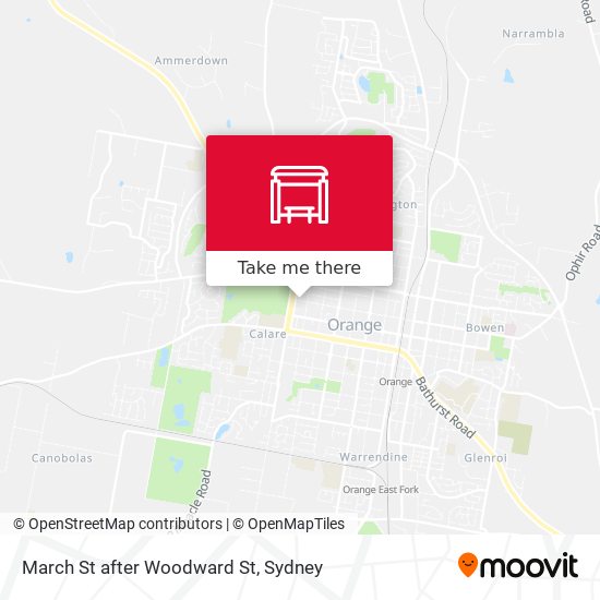 March St after Woodward St map
