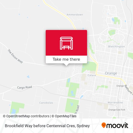 Brookfield Way before Centennial Cres map