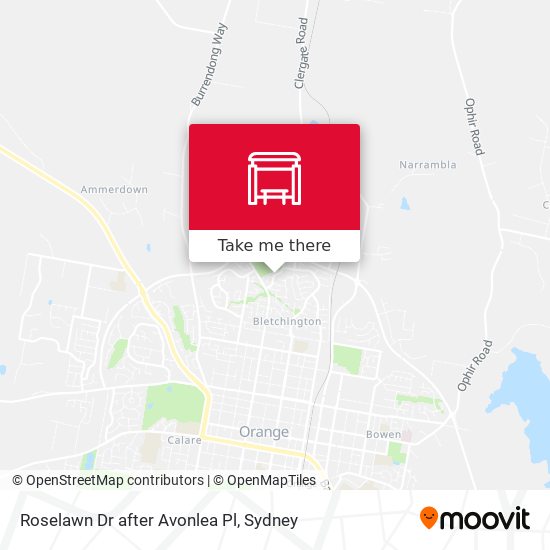 Roselawn Dr after Avonlea Pl map