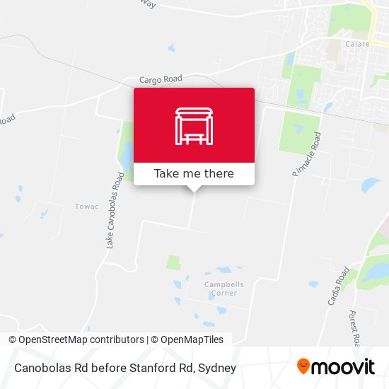Canobolas Rd before Stanford Rd map