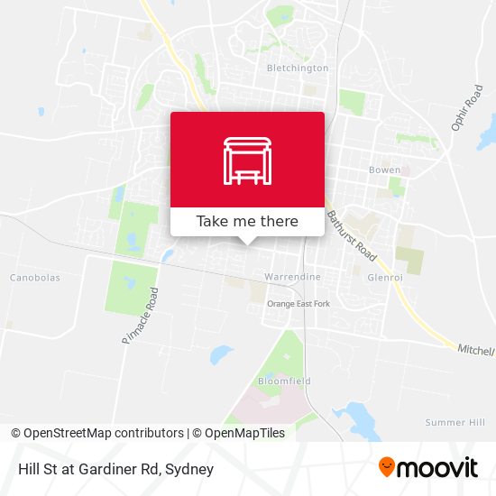 Hill St at Gardiner Rd map