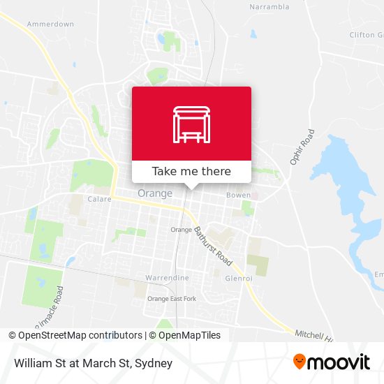 William St at March St map