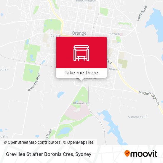 Mapa Grevillea St after Boronia Cres