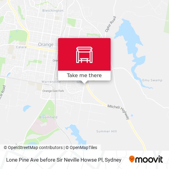 Lone Pine Ave before Sir Neville Howse Pl map