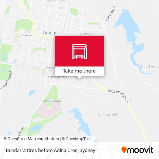 Bundarra Cres before Adina Cres map