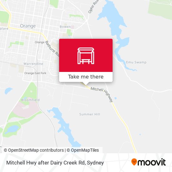 Mitchell Hwy after Dairy Creek Rd map