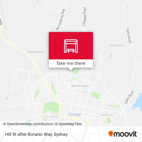 Hill St after Botanic Way map