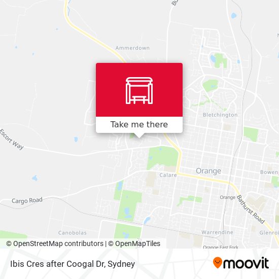 Ibis Cres after Coogal Dr map
