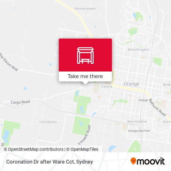 Coronation Dr after Ware Cct map