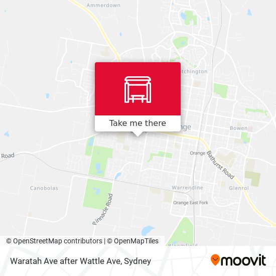 Waratah Ave after Wattle Ave map