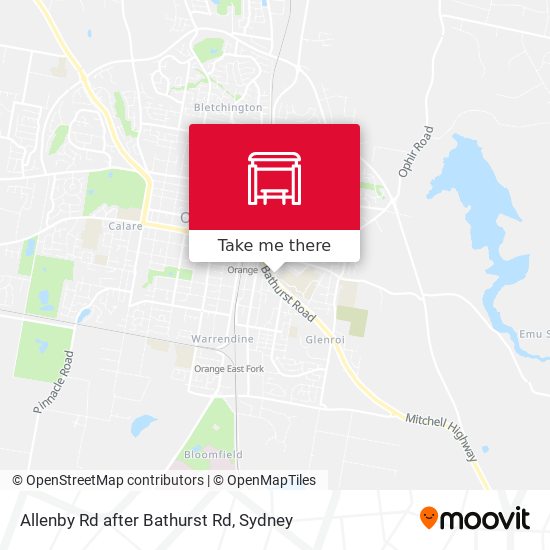 Allenby Rd after Bathurst Rd map