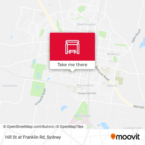 Hill St at Franklin Rd map