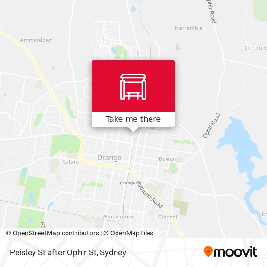Peisley St after Ophir St map