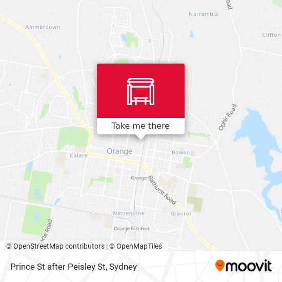 Prince St after Peisley St map