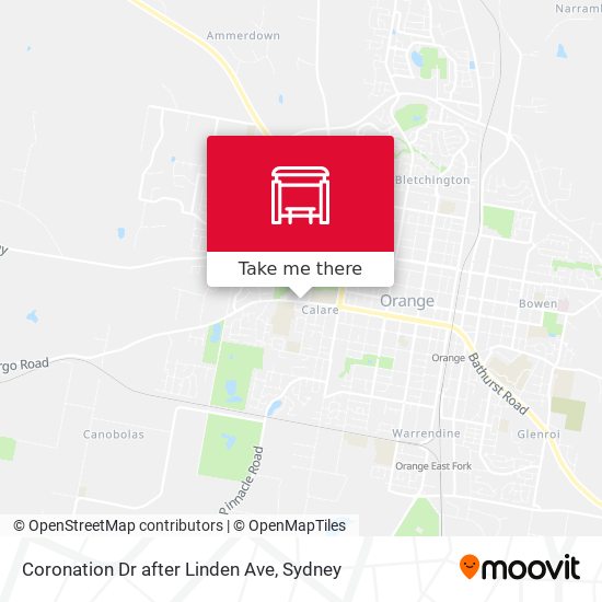 Coronation Dr after Linden Ave map