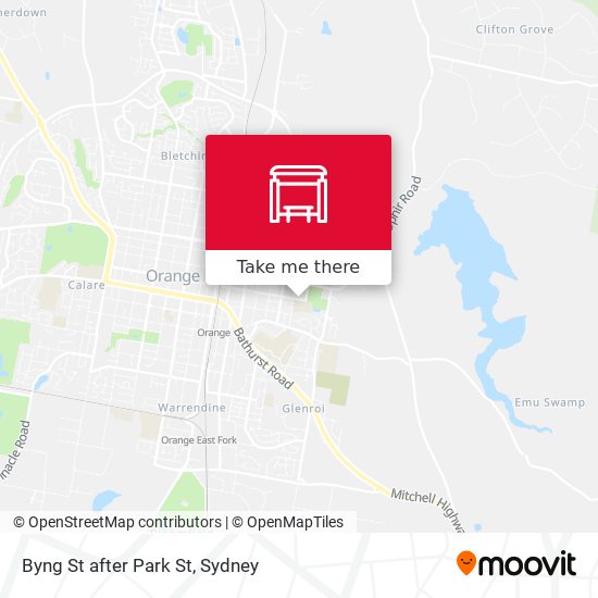Byng St after Park St map