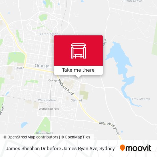 James Sheahan Dr before James Ryan Ave map
