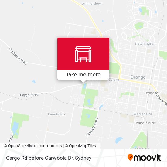 Cargo Rd before Carwoola Dr map