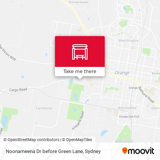 Noonameena Dr before Green Lane map