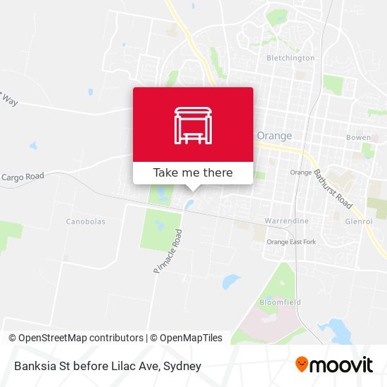 Banksia St before Lilac Ave map
