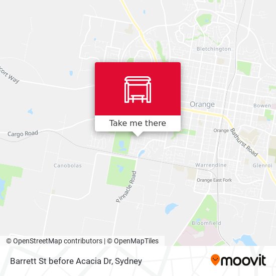 Barrett St before Acacia Dr map