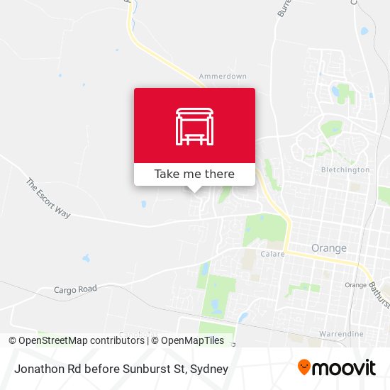 Jonathon Rd before Sunburst St map
