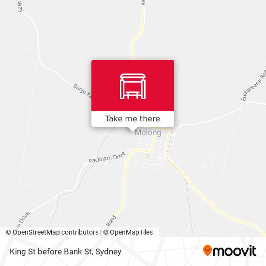 King St before Bank St map