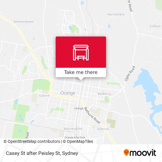 Casey St after Peisley St map