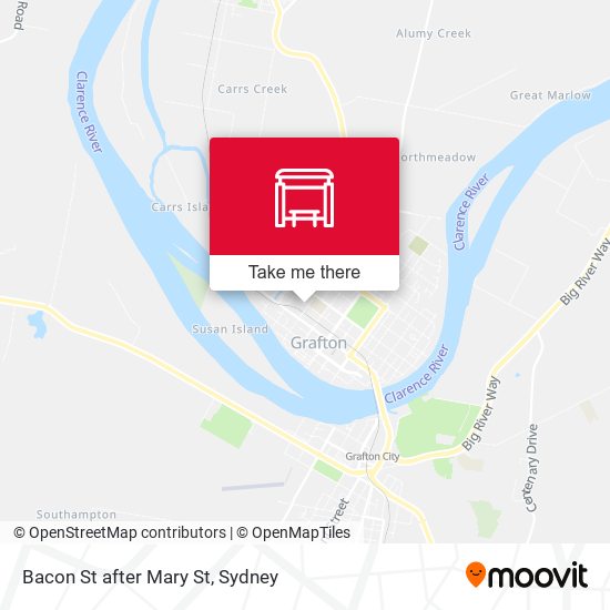 Bacon St after Mary St map