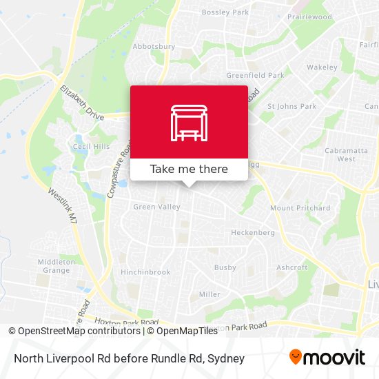 North Liverpool Rd before Rundle Rd map