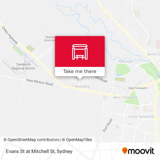 Evans St at Mitchell St map