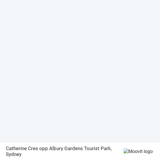 Catherine Cres opp Albury Gardens Tourist Park map