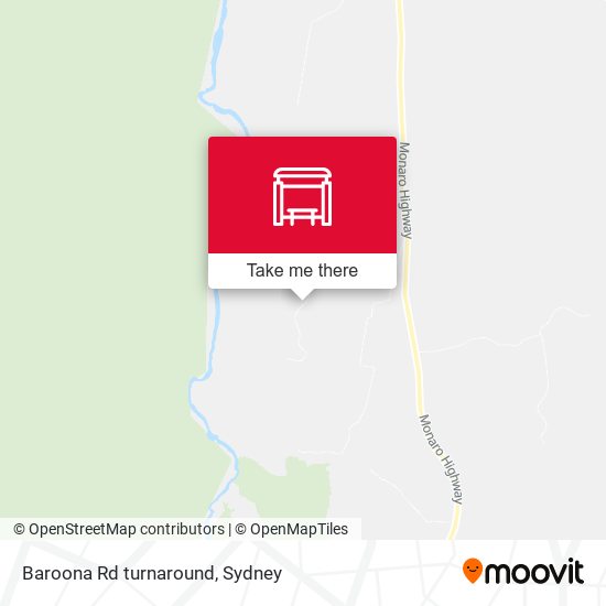 Baroona Rd turnaround map