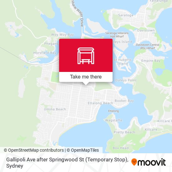 Gallipoli Ave after Springwood St (Temporary Stop) map