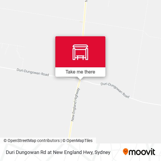 Duri Dungowan Rd at New England Hwy map