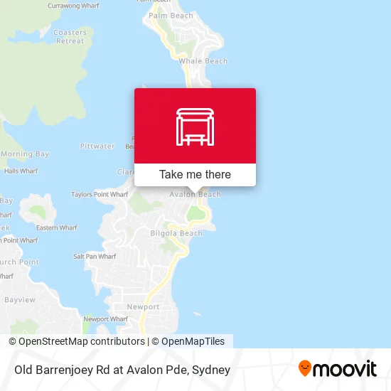 Old Barrenjoey Rd at Avalon Pde map