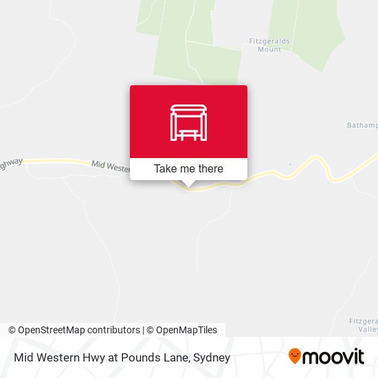 Mid Western Hwy at Pounds Lane map