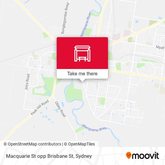 Macquarie St opp Brisbane St map