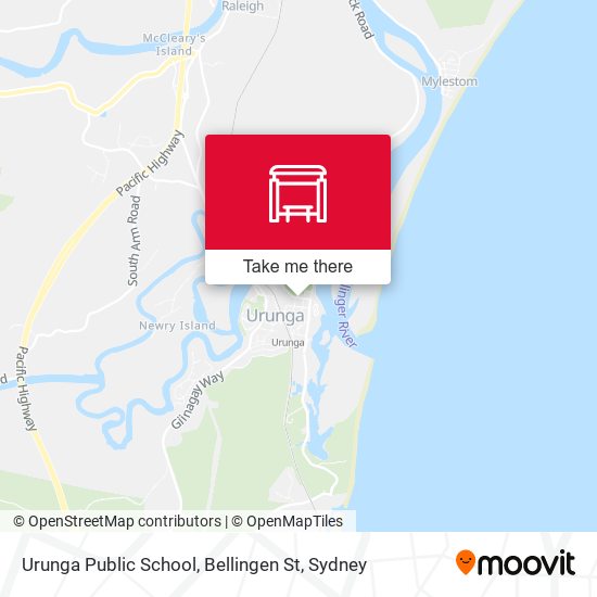 Urunga Public School, Bellingen St map