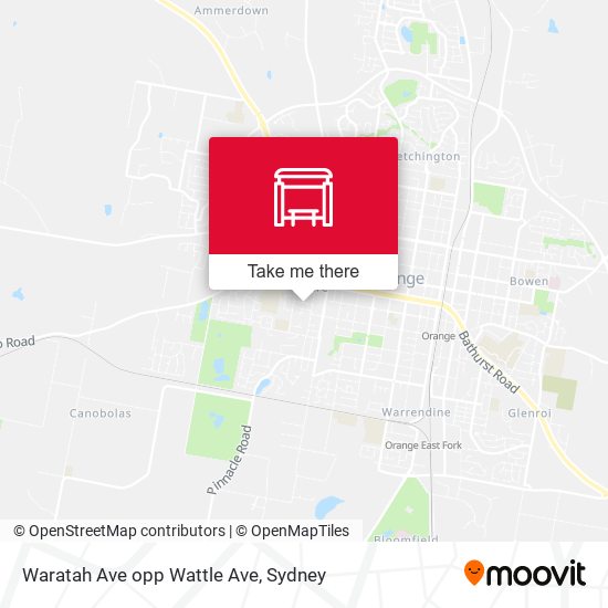 Mapa Waratah Ave opp Wattle Ave