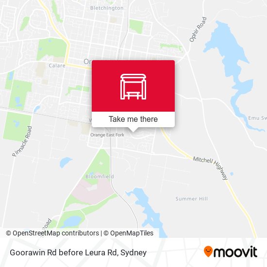 Goorawin Rd before Leura Rd map