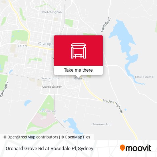 Orchard Grove Rd at Rosedale Pl map