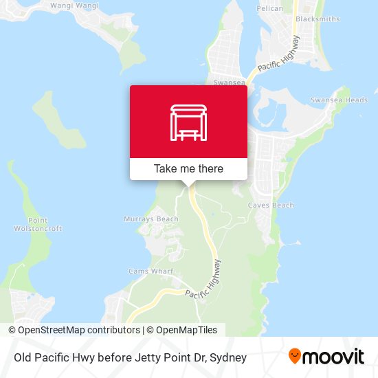 Old Pacific Hwy before Jetty Point Dr map
