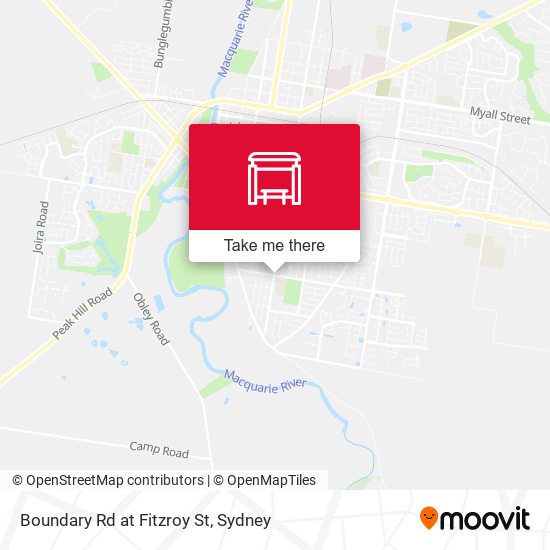 Boundary Rd at Fitzroy St map