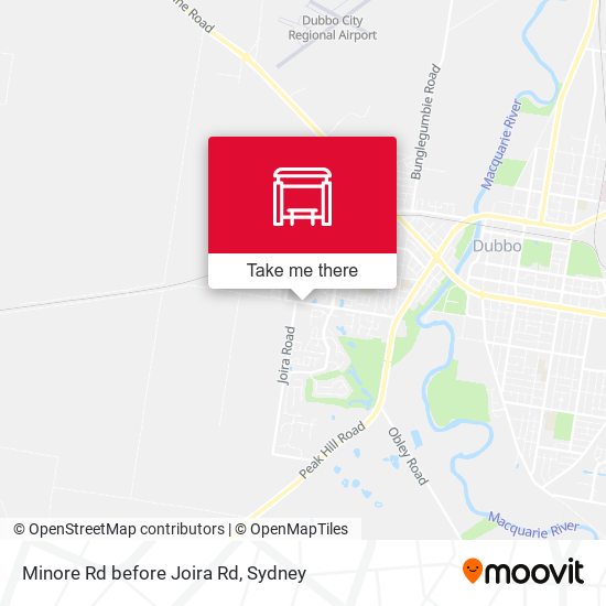 Minore Rd before Joira Rd map