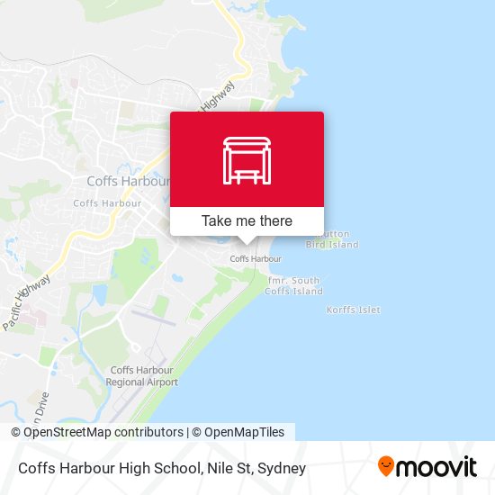 Mapa Coffs Harbour High School, Nile St