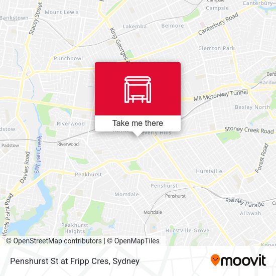 Penshurst St at Fripp Cres map